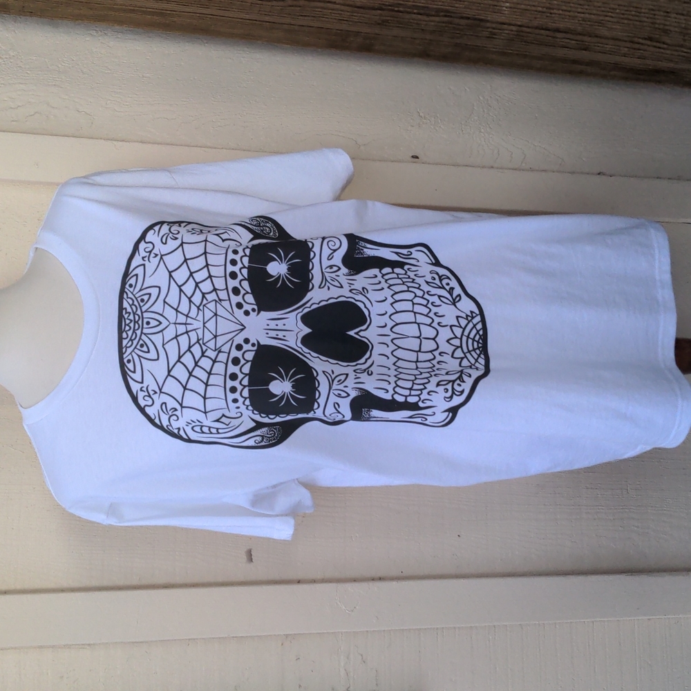 Skull Spider Dia de Los Muertos Sugar Skull Cool T Shirt XL
